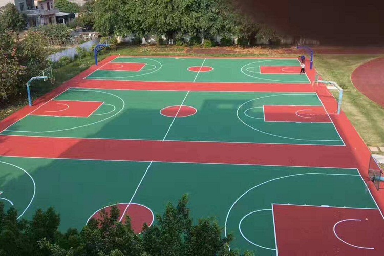 丙烯酸籃球場施工 丙烯酸籃球場施工